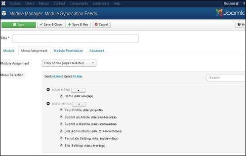 Joomla Syndicate Module