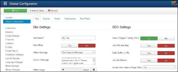 joomla 网站 seo