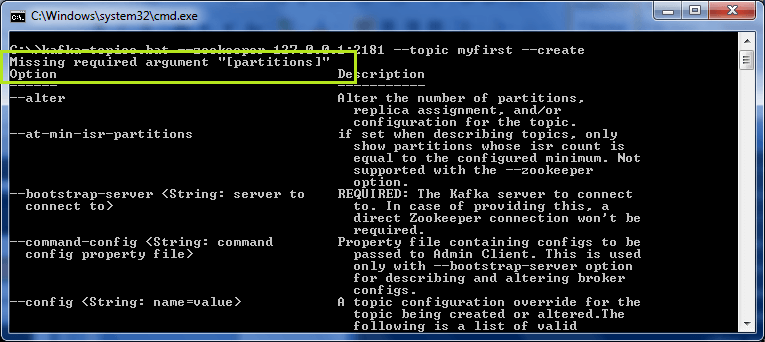 Creating Kafka Topics