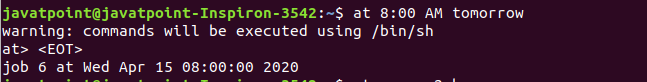 Linux at command