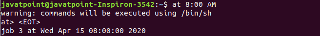 Linux at command