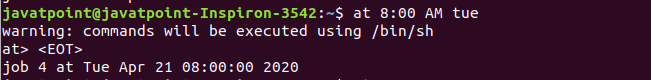 Linux at command