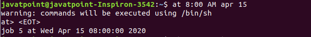 Linux at command