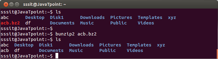 Linux bzip和bunzip2