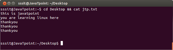 Linux Double Ampersand1