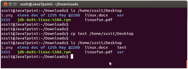 Linux File cp