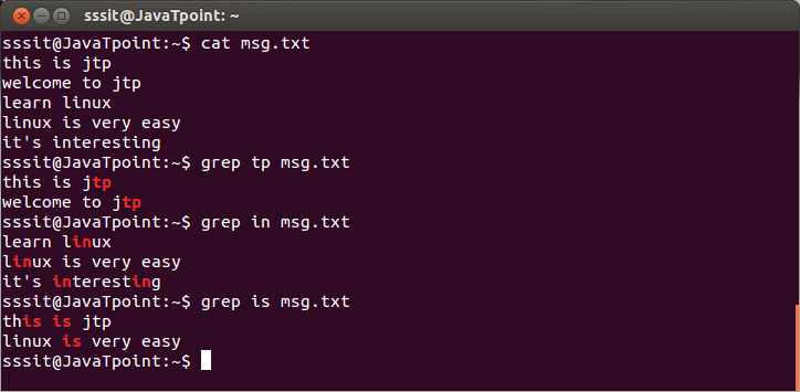 Linux Grep Regular Expression2