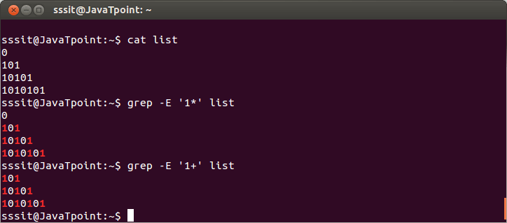 Linux Grep正则表达式4