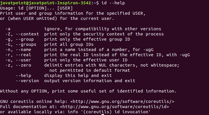 Linux id Command