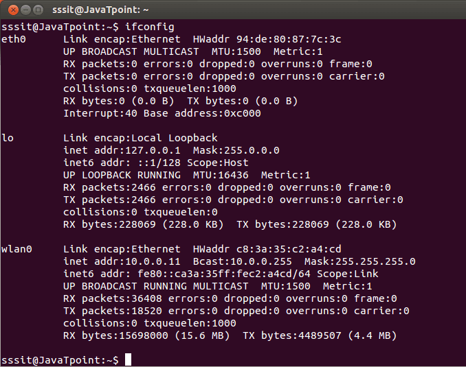 Linux Networking ifconfig1