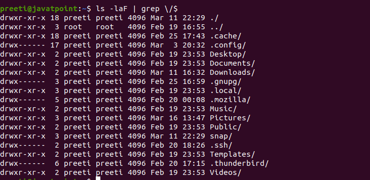 Linux列表目录