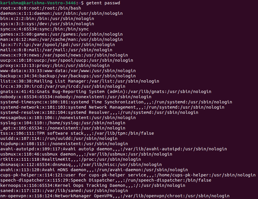 Linux List Users