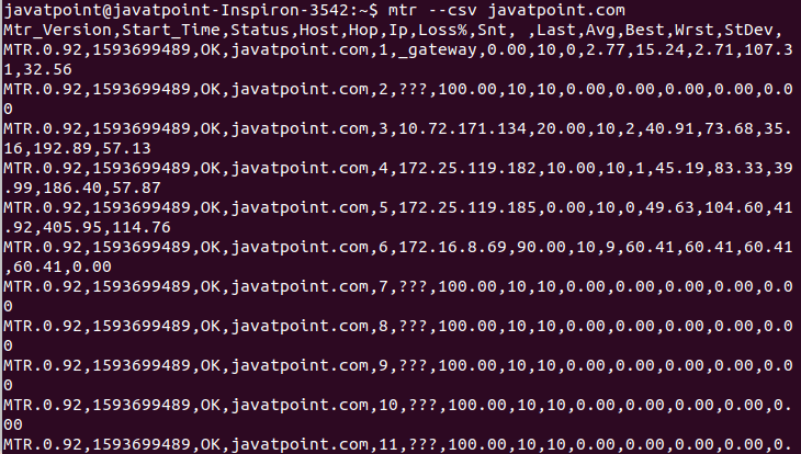 Linux mtr Command