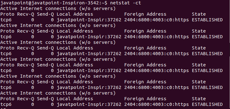 Linux netstat