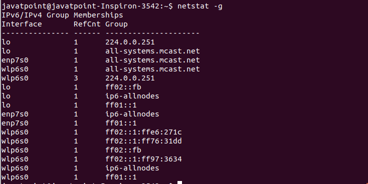 Linux netstat