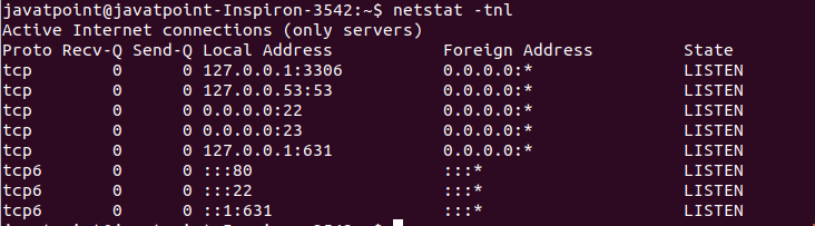 Linux netstat