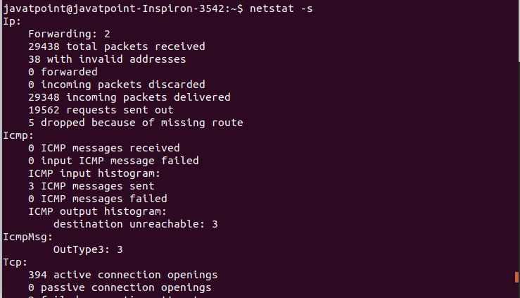 Linux netstat