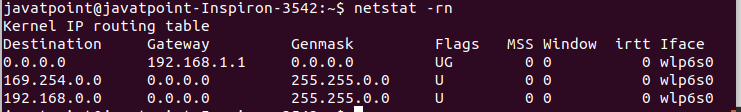 Linux netstat