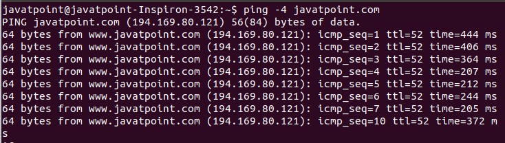 Linux ping