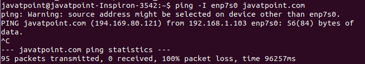 Linux ping