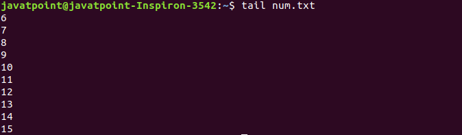 Linux File tail