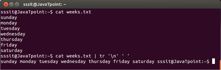 Linux tr Filters3