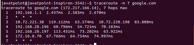 Linux traceroute