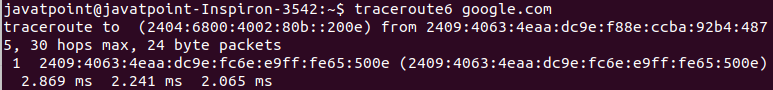 Linux traceroute