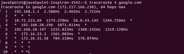 Linux traceroute