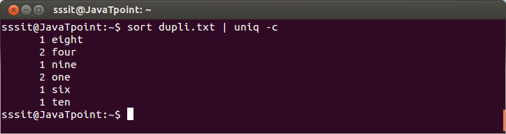 Linux Uniq过滤器