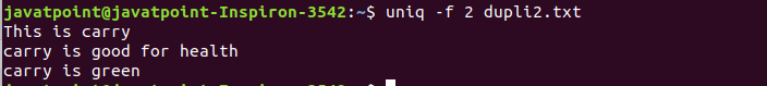 Linux Uniq过滤器