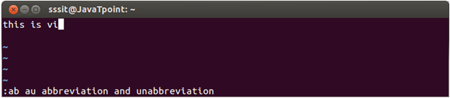 Linux vi Abbrevitions1