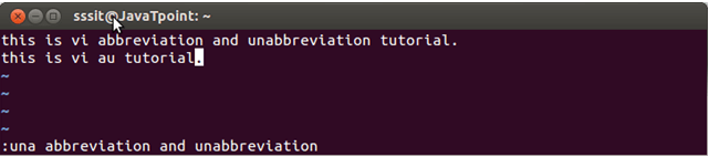 Linux vi Abbrevitions2