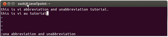 Linux vi Abbrevitions3