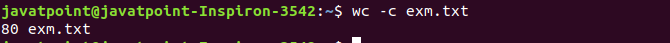 Linux wc Filters
