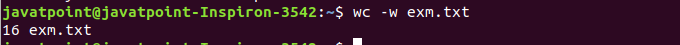 Linux wc Filters