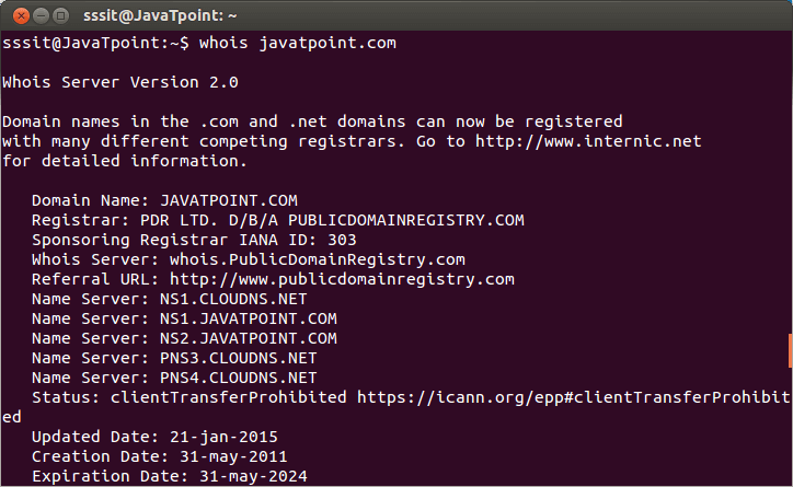 Linux whois