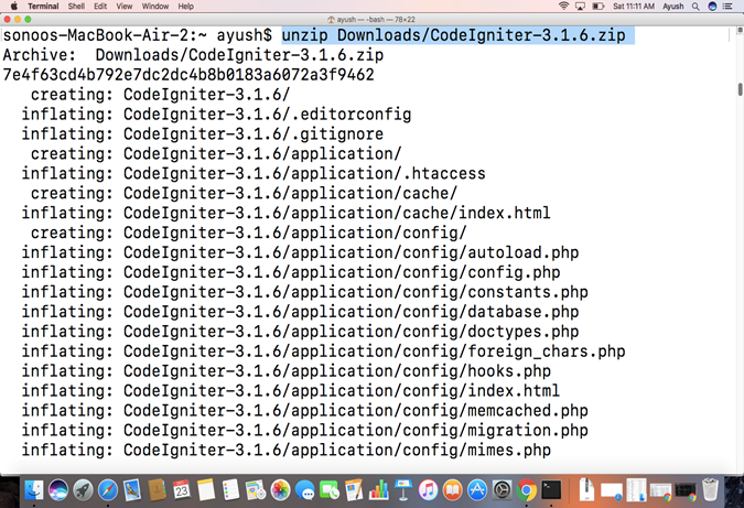 Macos CodeIgniter 1