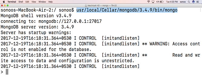 Macos MongoDB 3