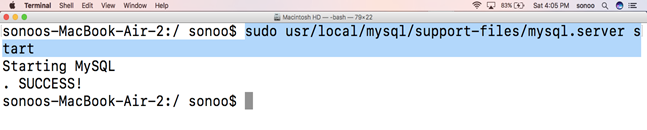 Macos MySql 5