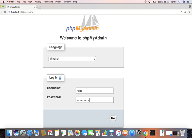 Macos PhpMyAdmin 1