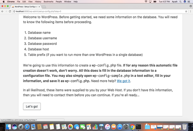 Macos WordPress 5