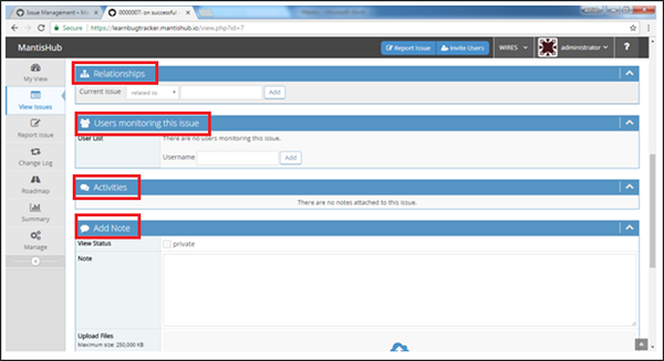 Sections View Issue Page