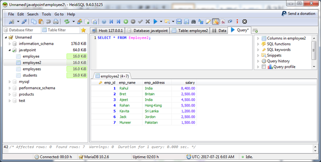 MariaDB Join 3
