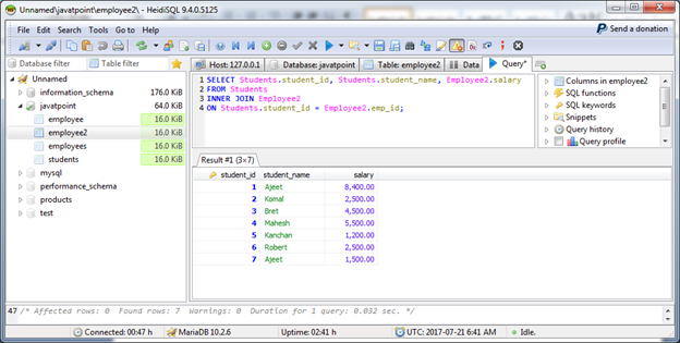 MariaDB Join 4