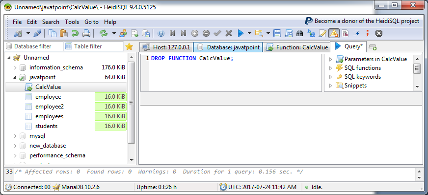 MariaDB Procedure 4