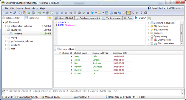 Mariadb Update 1