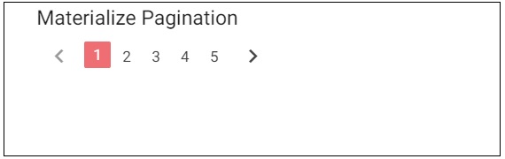 Materialize Pagination