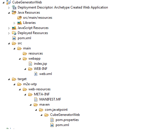 maven webapp eclipse目录结构