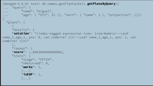 MongoDB查询计划缓存方法